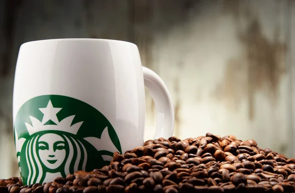 Sammansättning med kopp Starbucks kaffe — Stockfoto