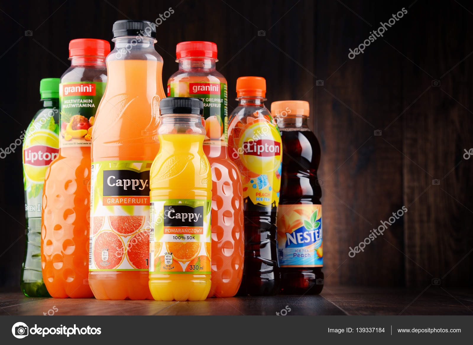Bottles Of Assorted Fruit Juices Stock Editorial Photo C Monticello