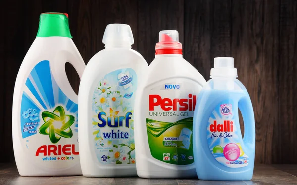 Top global washing detergent brands — Stock Photo, Image