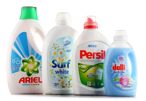 Principales marcas globales de detergentes de lavado — Foto de Stock