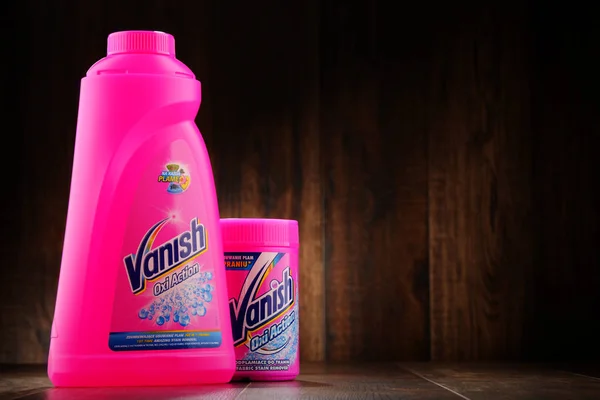 Containers of Vanish stain remover products — Stock Photo, Image