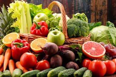 Çeşitli ham organik sebze