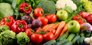 Çeşitli ham organik sebze