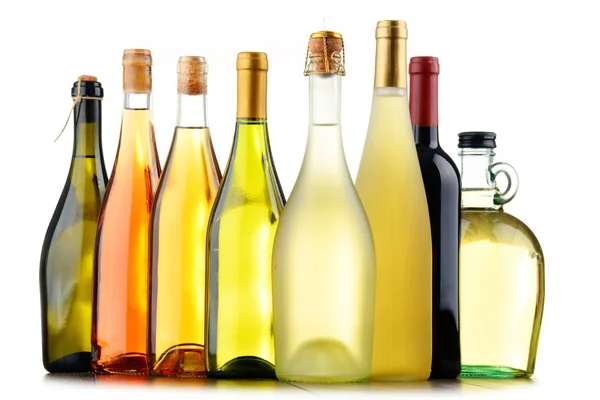 Composición con botellas de vino variadas — Foto de Stock