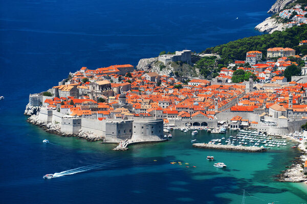 вид с воздуха на Дубровник, Хорватия
