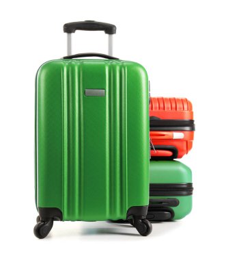 Beyaz arka plan üzerinde izole seyahat bavul