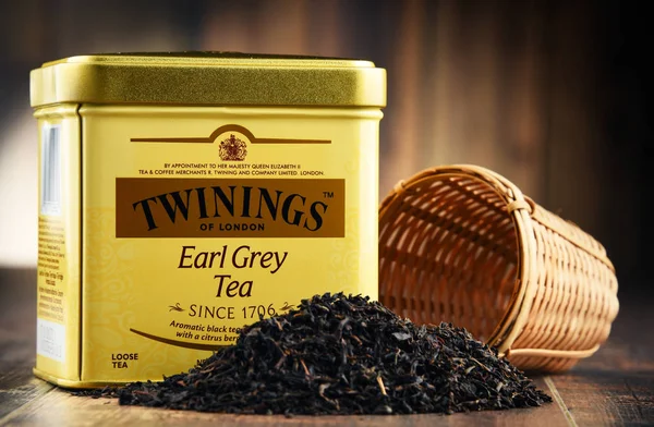 상자 Twinings 백작 회색 차 — 스톡 사진