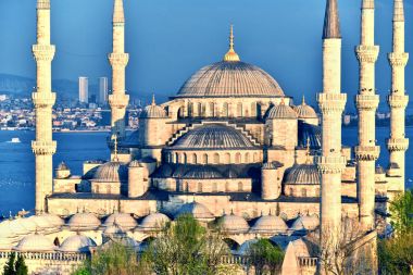 Sultan Ahmed Mosque or Blue Mosque in Istanbul, Turkey clipart