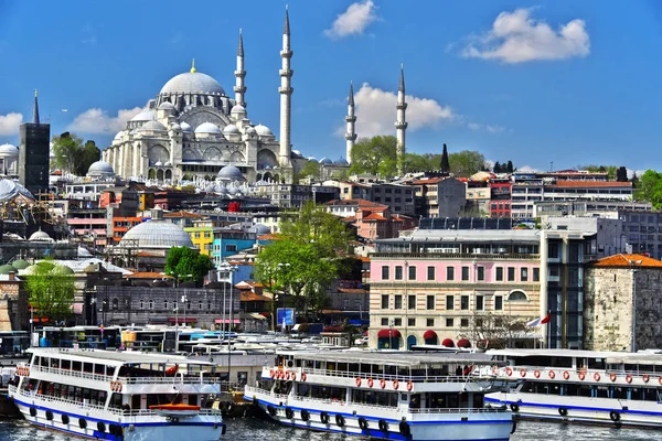 View on the Third Hill of Istanbul with Suleymaniye Mosque — Stock Photo, Image