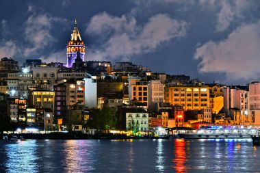 Galata Tower in the Galata quarter of Istanbul, Turkey clipart