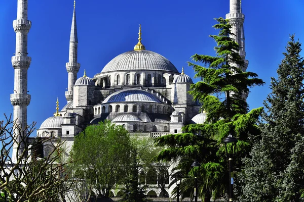 Mešita Sultan Ahmed nebo Modrá mešita v Istanbulu, Turecko — Stock fotografie