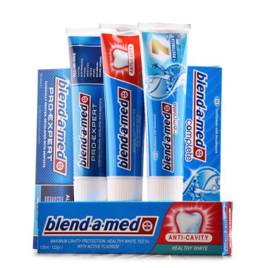 Karışım-A-Med ürünler üzerinde beyaz artalan izole