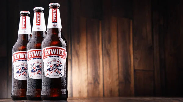 Bottles of Zywiec Beer — Stock Photo, Image