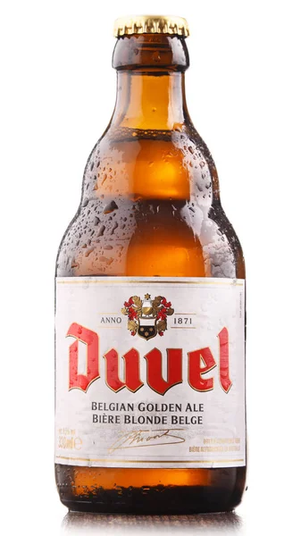 Flasche Duvel-Bier — Stockfoto
