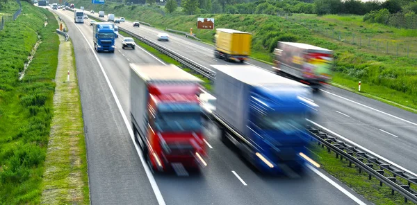 Four lane controlled-access highway in Poland — Stock Photo, Image