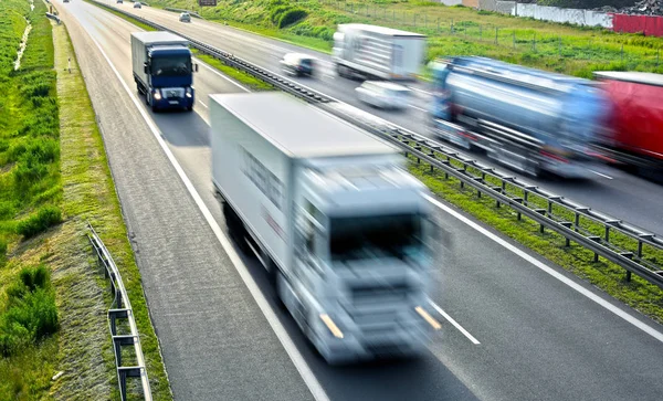 Four lane controlled-access highway in Poland — Stock Photo, Image