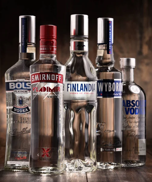 A globális vodka márka üveg összetétele — Stock Fotó