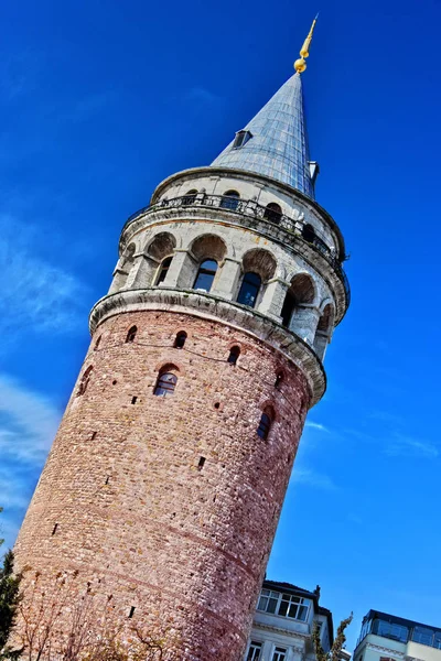 Torre Galata en el barrio de Galata de Estambul, Turquía —  Fotos de Stock