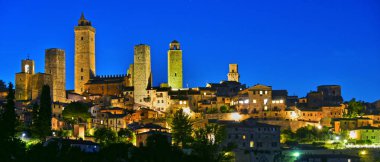 Panoramik San Gimignano Toskana, İtalya