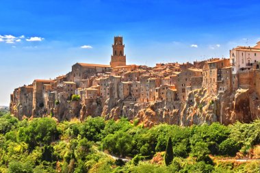 Pitigliano şehir Toskana, İtalya