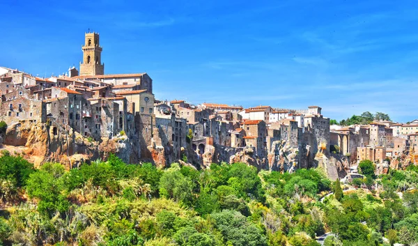 Város Pitigliano, Toscana, Olaszország — Stock Fotó