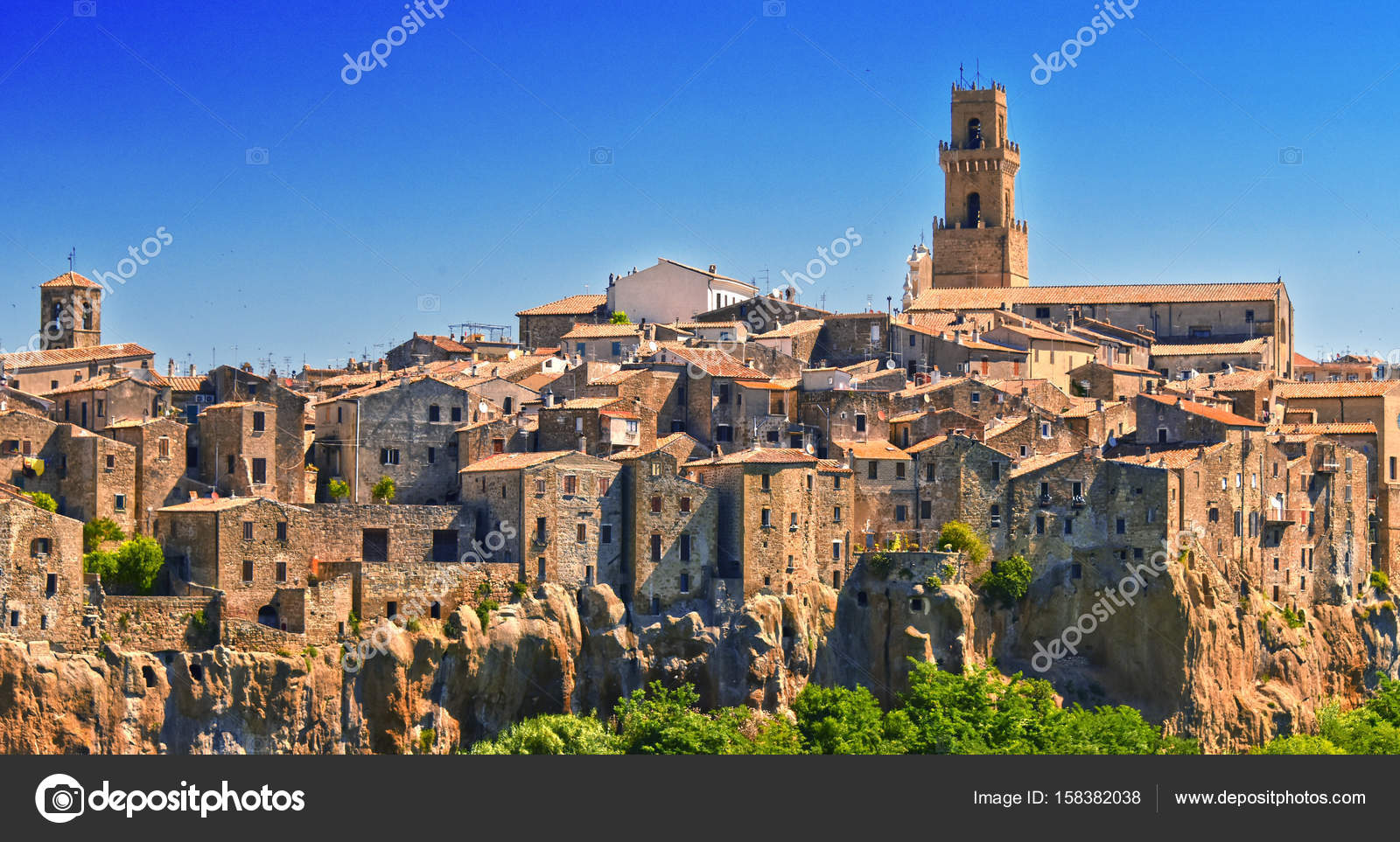 Stadt Pitigliano in der Provinz Grosseto in der Toskana, Italien
