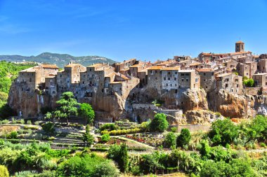 Pitigliano şehir, il Grosseto Toskana, İtalya