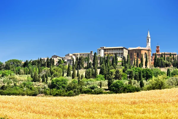 Stad van Pienza in Toscane, Italië. UNESCO werelderfgoed — Stockfoto