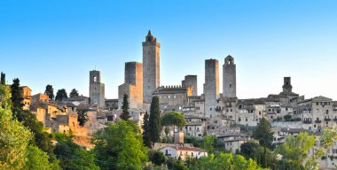 Panoramik San Gimignano Toskana, İtalya