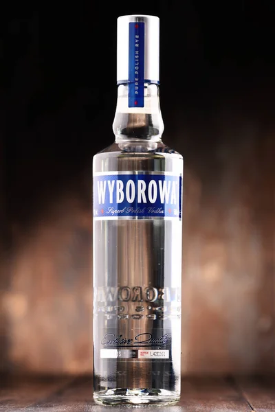 Bottiglia di vodka Wyborowa — Foto Stock