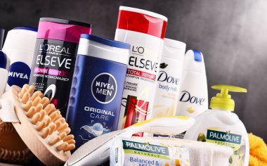 Konteyner ile kompozisyon küresel kozmetik markalar