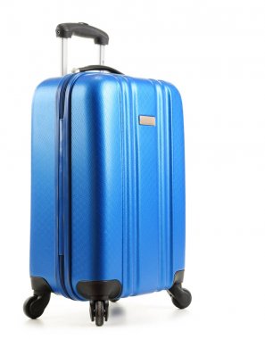 seyahat valizi beyaz arkaplanda izole edildi