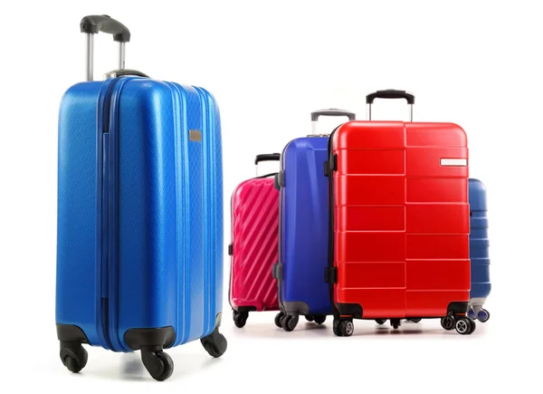 Travel suitcases isolated on white background — Stock Photo, Image