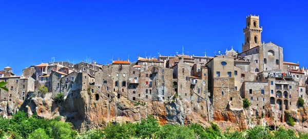 Staden av Pitigliano i provinsen Grosseto i Toscana, Italien — Stockfoto