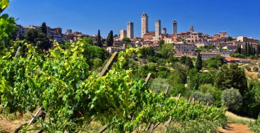 Panoramik San Gimignano Toskana, İtalya