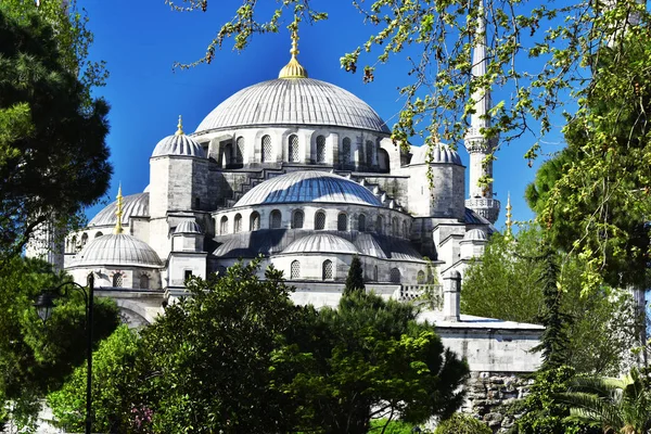 Mešita Sultan Ahmed nebo Modrá mešita v Istanbulu, Turecko — Stock fotografie