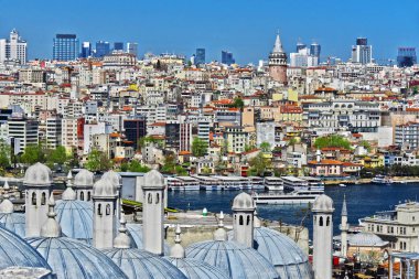 Galata Kulesi, İstanbul 'un Galata çeyreğinde bir Ortaçağ taş kule İsa kulesi olarak da adlandırılan görüntüleyin,