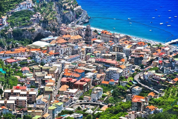 Uitzicht Stad Van Minori Aan Kust Van Amalfi Italiaanse Provincie — Stockfoto