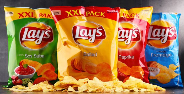 Packets of Lays potato chips