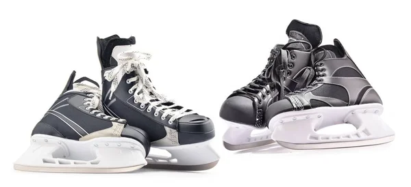 Пара хоккейных коньков, изолированных на белом — стоковое фото