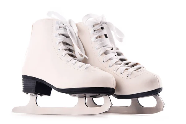 Paar figuur schaatsen geïsoleerd op witte achtergrond — Stockfoto