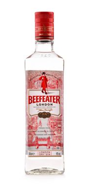 Bottle of Beefeater Gin isolated on white clipart