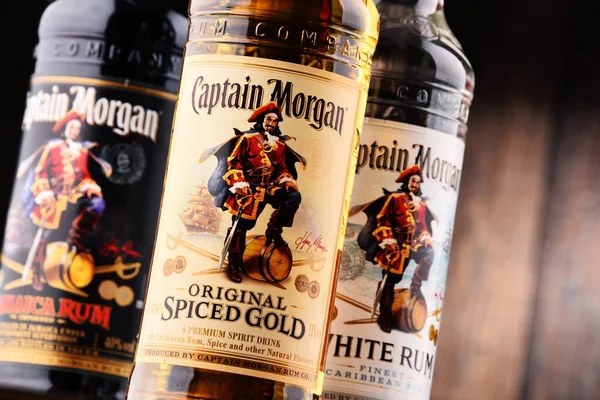 Bottiglie di Captain Morgan Rum — Foto Stock