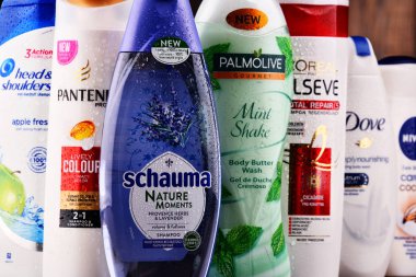 Konteyner ile kompozisyon küresel kozmetik markalar