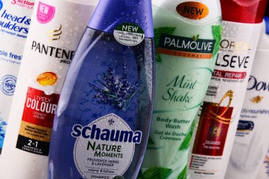 Konteyner ile kompozisyon küresel kozmetik markalar