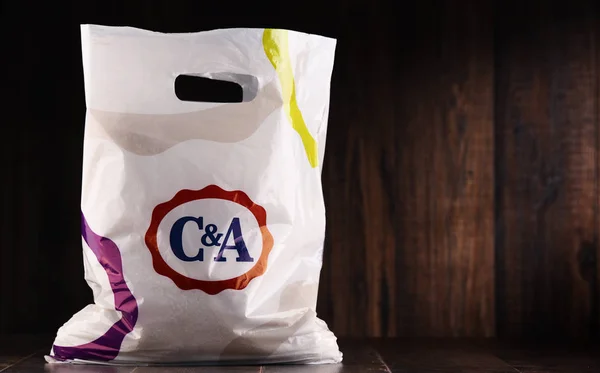 Original C & A plastic shopping bag — стоковое фото