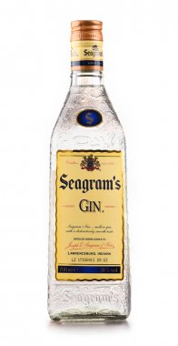 Şişe Seagrams cin beyaz izole