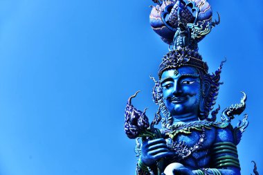 WAT Rong Seua on veya mavi tapınağın Chiang Rai, Tayland