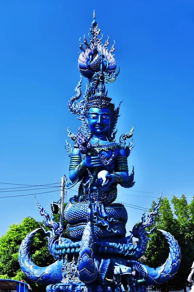 와트 Rong Seua 10 또는 치 앙 라이, 태국에서 블루 사원 — 스톡 사진