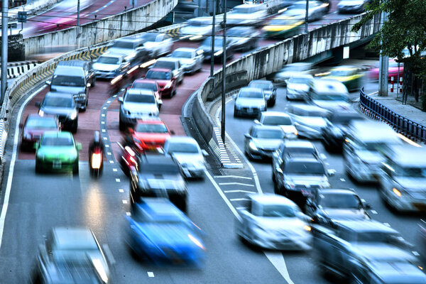 Автострада с контролируемым доступом в Бангкоке в час пик
